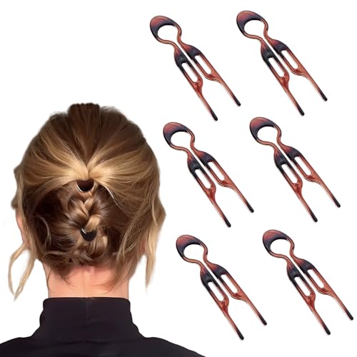 VINPAM Haarnadeln für Frauen - U-förmige französische Haarnadel-Griffe, starkes Styling-Zubehör für feines & dickes Haar, Braut- & Hochzeitshaarschmuck (Schildkrötenschale) von VINPAM