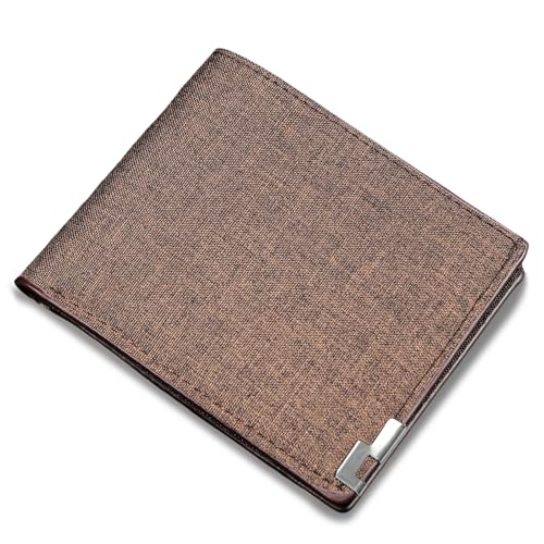 VINPAM JIIJCAAC Herren Slim Minimalist Wallet - Leicht Hält bis zu 8 Karten und Geldscheine + Scheine Kompakte Reisebrieftasche - Herren Geldbörsen Kartenetuis & Geld Organizer, coffee, Einheitsgröße von VINPAM