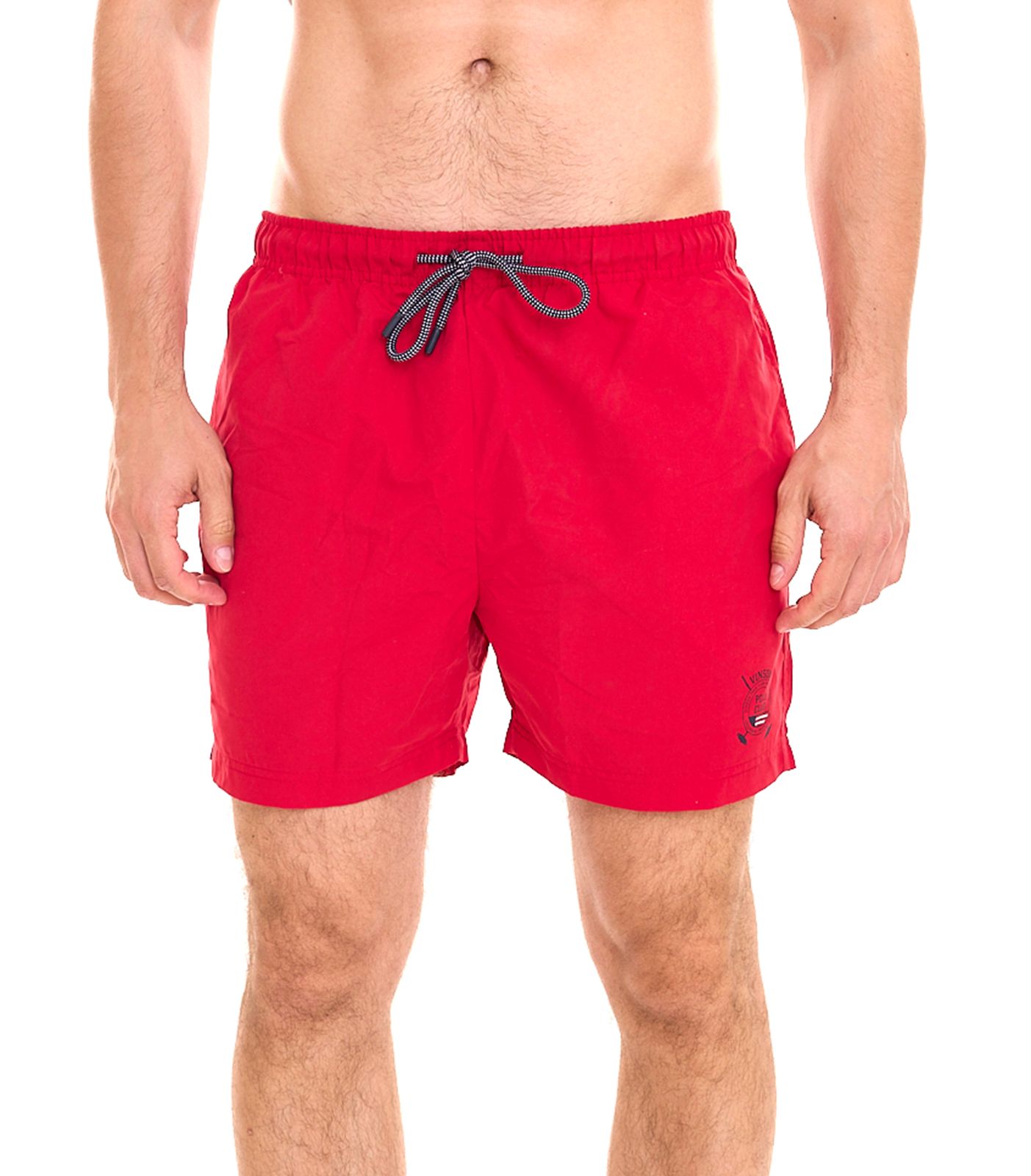 VINSON POLO CLUB Herren Schwimm-Shorts mit Mesh-Futter sportive Bade-Bermuda 103174 Rot von VINSON POLO CLUB