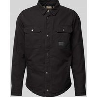 VINTAGE INDUSTRIES Hemdjacke mit Kentkragen Modell 'DEAN' in Black, Größe XL von VINTAGE INDUSTRIES