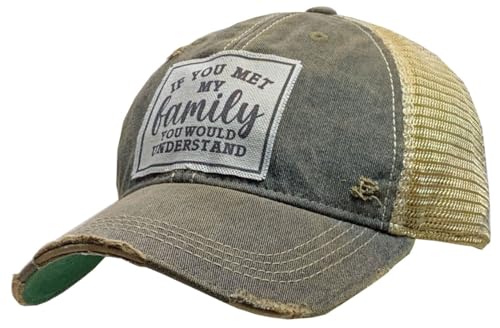 VINTAGE LIFE Trucker-Kappe im Used-Look, If You Met My Family You Would Understand, Einheitsgr��e von VINTAGE LIFE