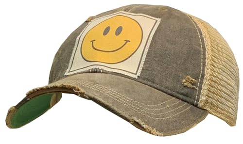 VINTAGE LIFE Unisex-Erwachsene Trucker-Mütze, Happy Face, Einheitsgr��e von VINTAGE LIFE