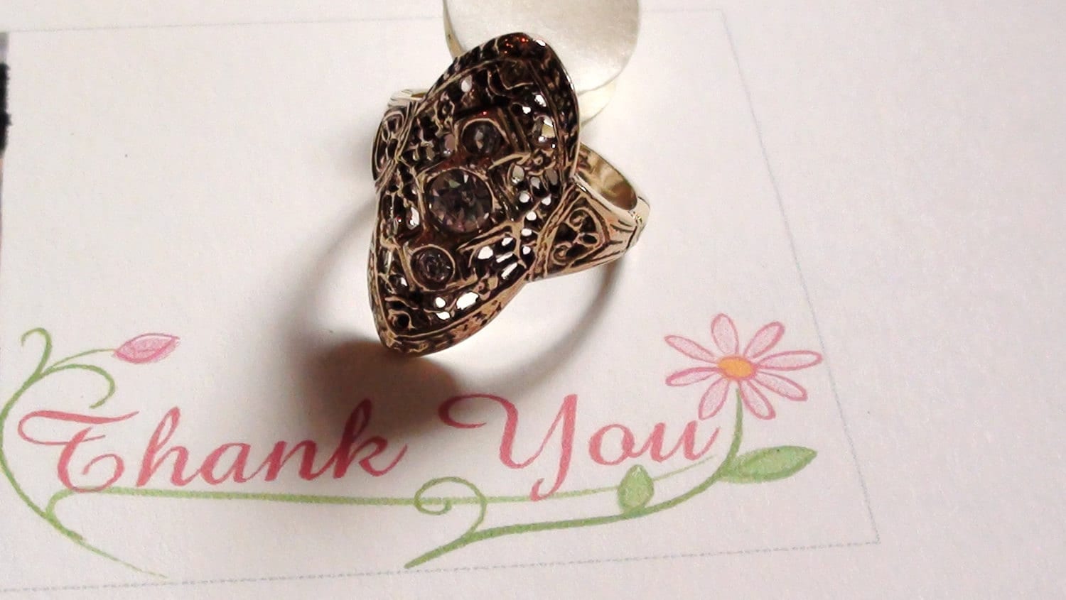 Dinner Ring Cluster Cz Mit 18K Gelbem Vermeil Sterling Mittelalter Renaissance Oder Celtic Vargas von VINTAGEARTJEWELRY