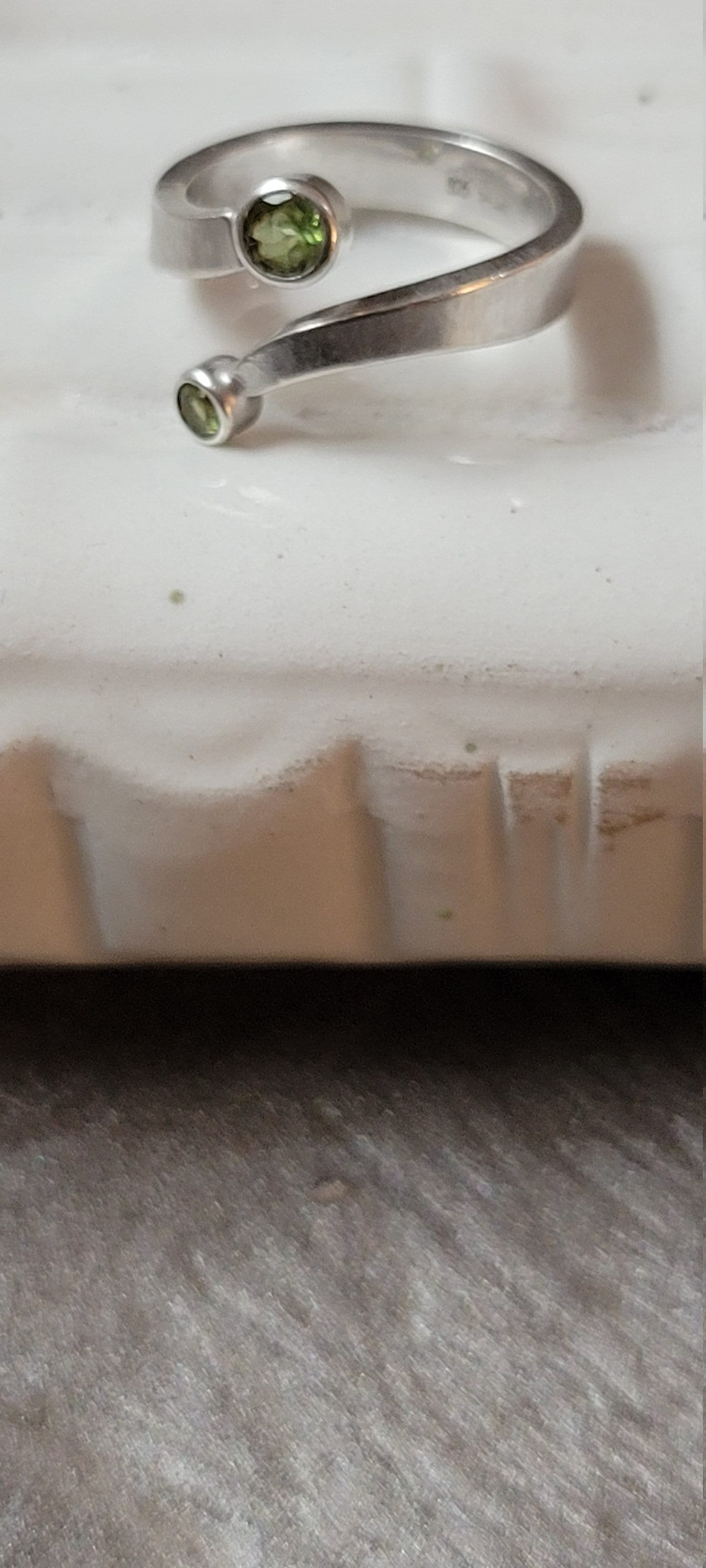 Jahrgang 925 Sterling Sie Und Mich Peridot Hohe Phantasie Einstellung Ring Größe 6 August Ist Der Geburtsstein Edelstein von VINTAGEARTJEWELRY