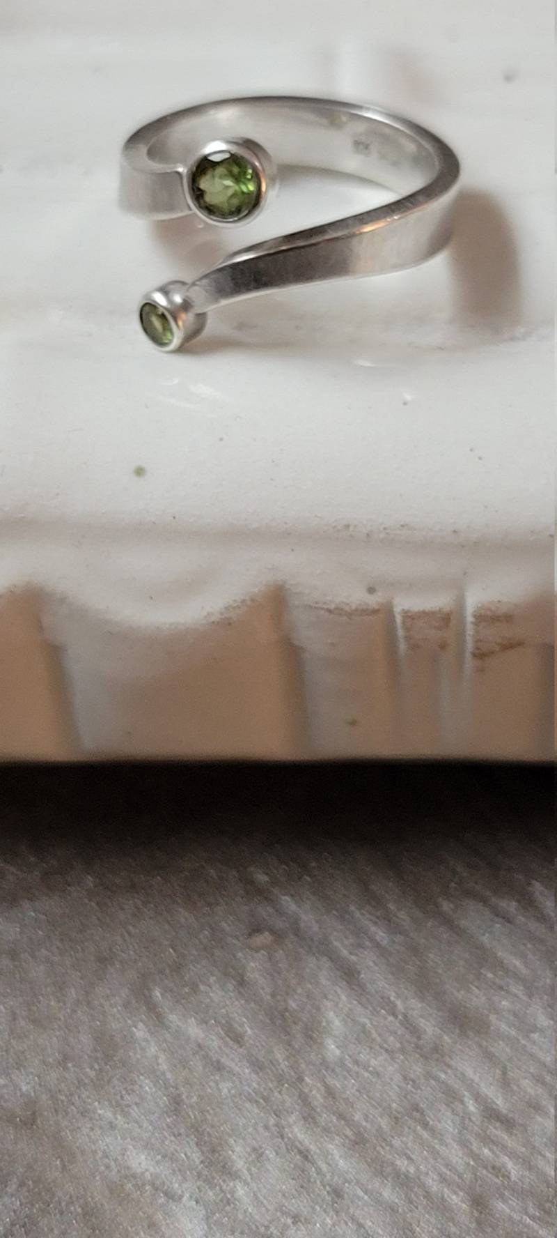 Jahrgang 925 Sterling Sie Und Mich Peridot Hohe Phantasie Einstellung Ring Größe 6 August Ist Der Geburtsstein Edelstein von VINTAGEARTJEWELRY