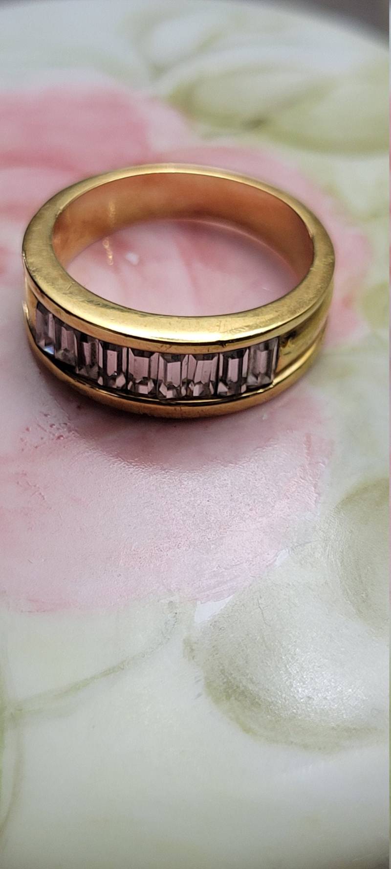 Ring Modernist Baguette Diamant Cz Stapelbarer Größe 8 Und Sie Können Ihren Verlobungsring Für Spaß Shiny Spark Hinzufügen von VINTAGEARTJEWELRY