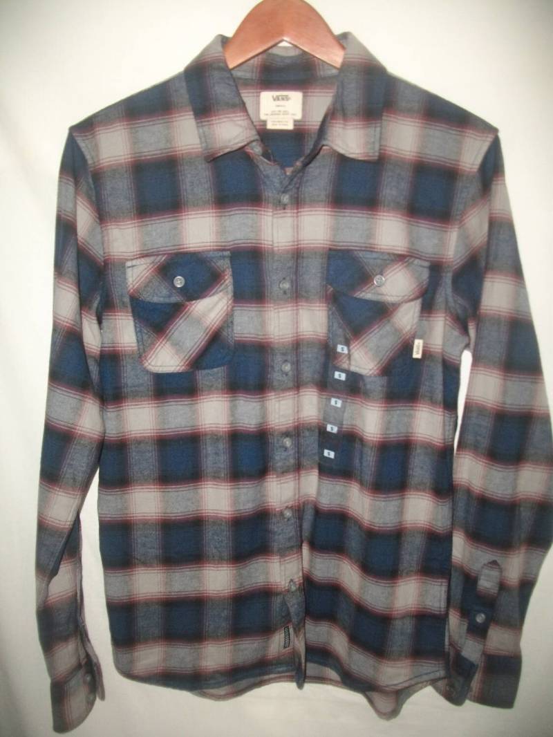 Vintage Neue Vans 100 % Baumwolle Herren Karo Skate Board T-Shirt Sz Sm von VINTAGEByPaulette