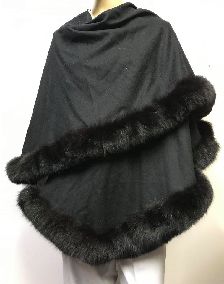 Wunderfoul-Manteau Aus Wolle Mit Vintage-Fell Ysl von VINTAGELOVERBRAZIL