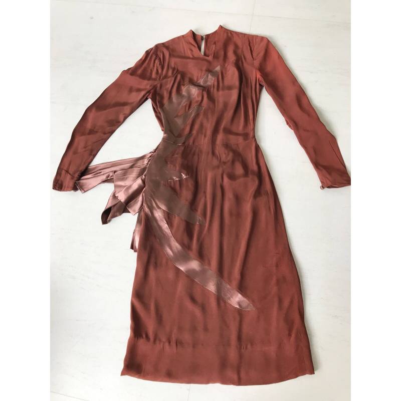 Amazeballs Flamme Applikation 1940Er Jahre Kleid von VINTAGEVAVAVOOMZ