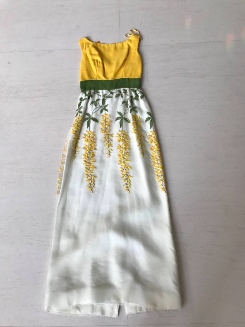 Atemberaubendes 50Er/60Er Jahre Besticktes Maxikleid von VINTAGEVAVAVOOMZ