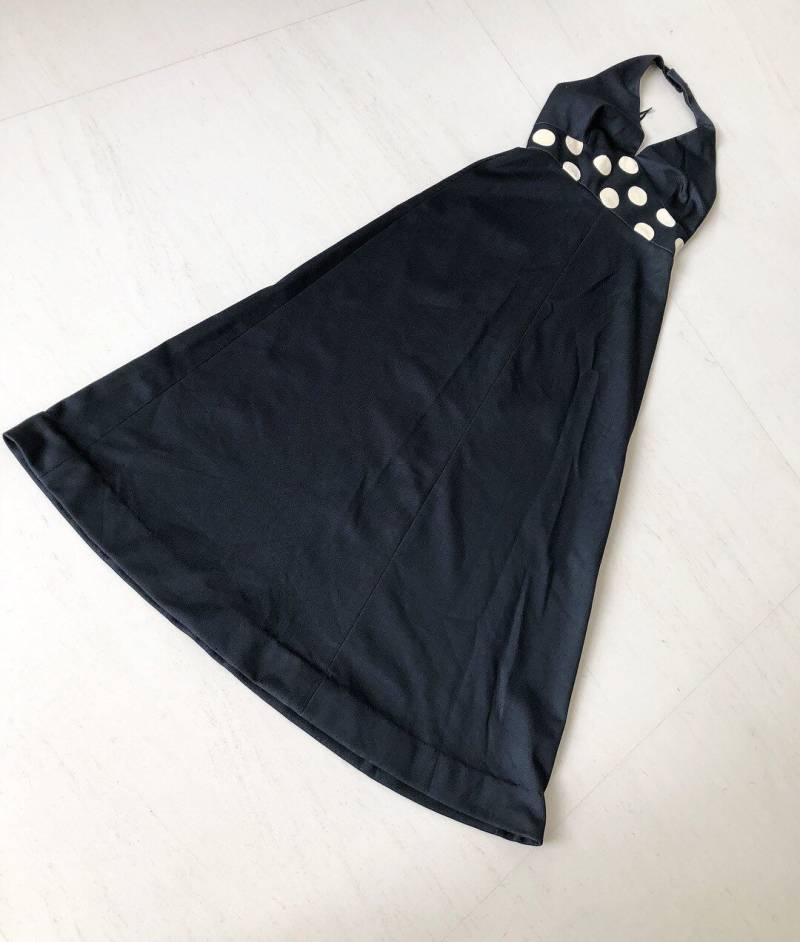 Atemberaubendes Gay Gibson Polka Dot Maxi Kleid von VINTAGEVAVAVOOMZ