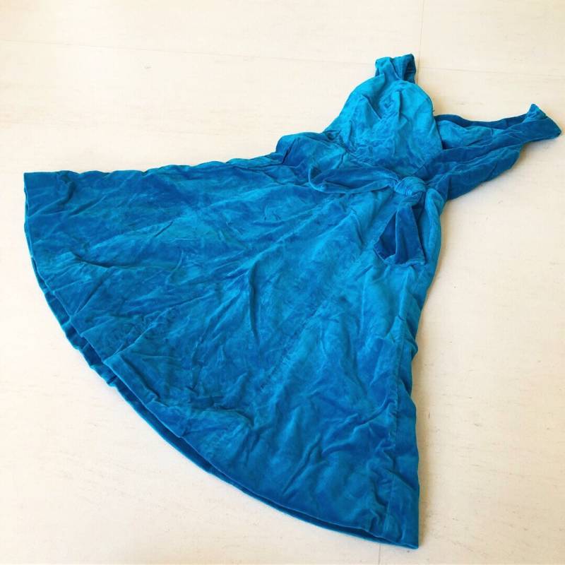 Gprhepus Türkises Samtkleid von VINTAGEVAVAVOOMZ