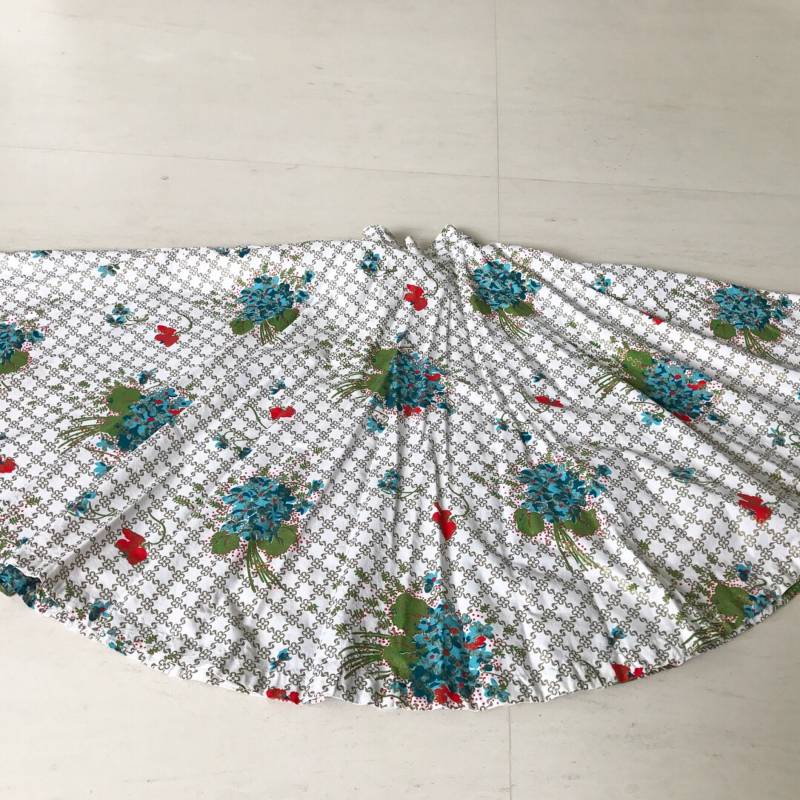 Hübscher 1950Er Jahre Goldfarbener Blumenrock von VINTAGEVAVAVOOMZ