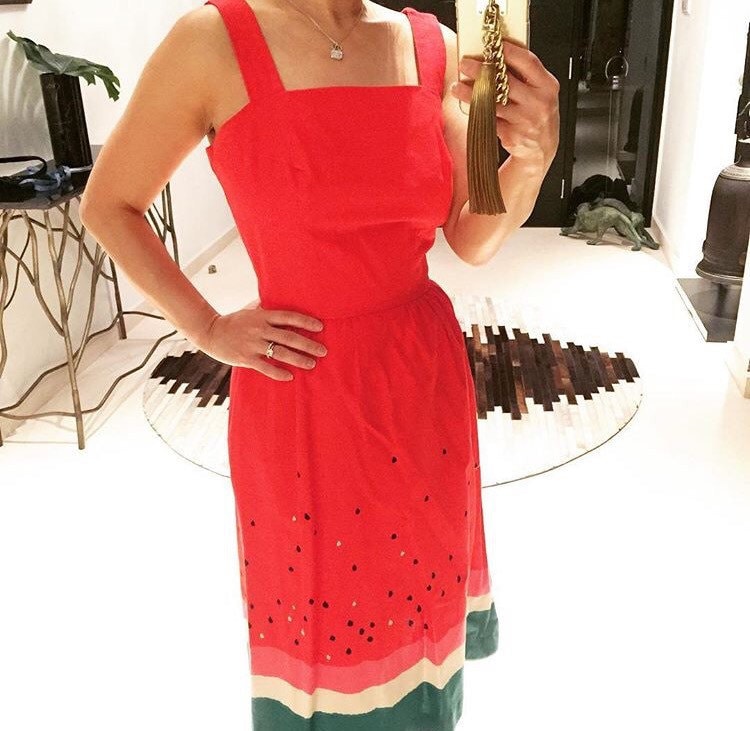 Super Süßes 50Er Jahre Wassermelonen Print Kleid von VINTAGEVAVAVOOMZ