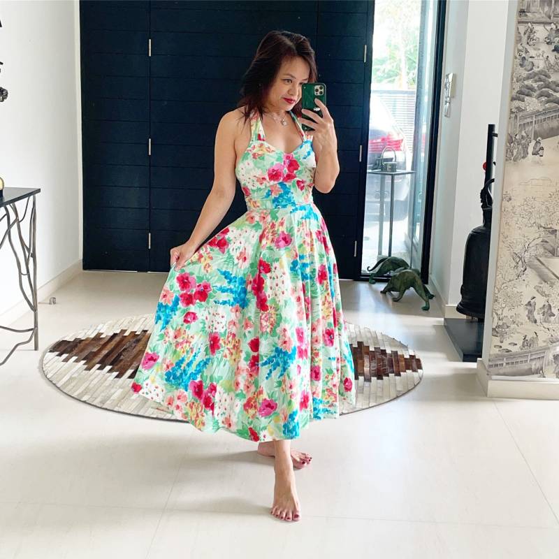 Wunderschöne Floral Neckholder Sommerkleid von VINTAGEVAVAVOOMZ