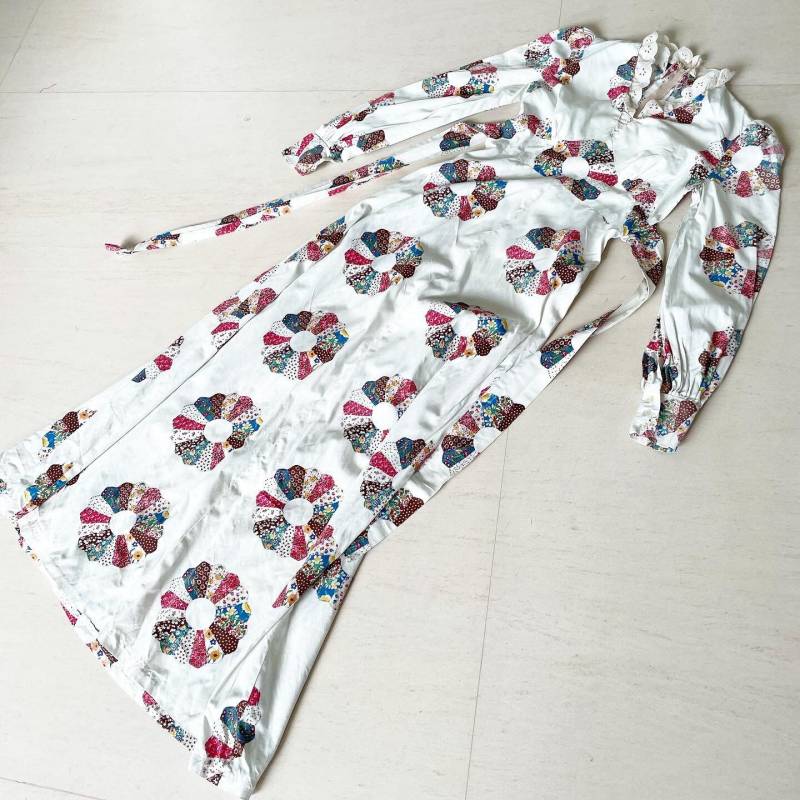 Wunderschöne Patchwork Print Cottage Core Maxi Kleid von VINTAGEVAVAVOOMZ