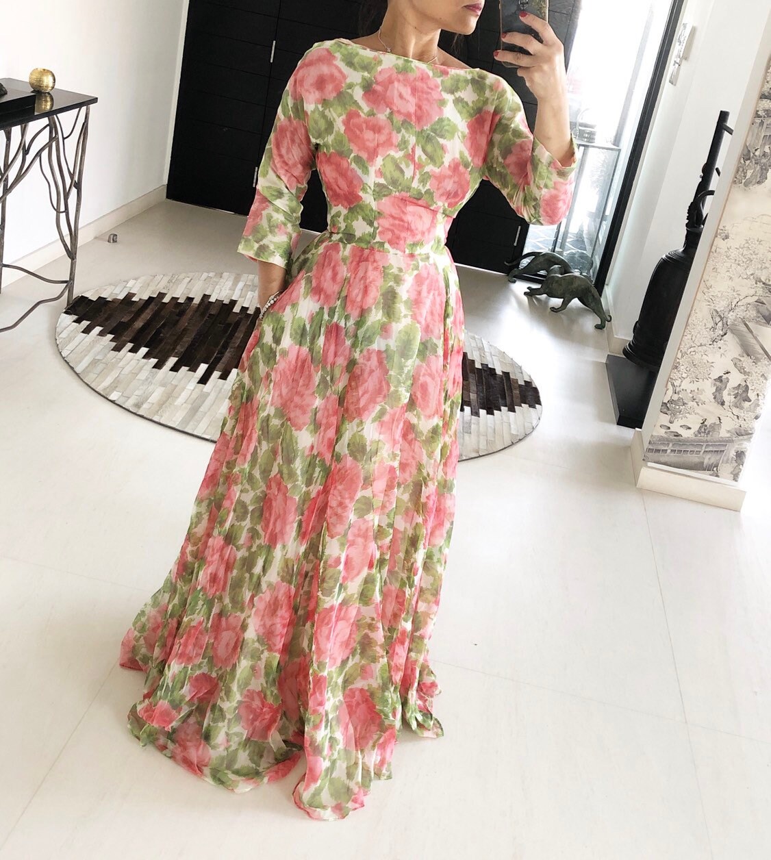 Wunderschönes 50Er Jahre Maxi Kleid von VINTAGEVAVAVOOMZ