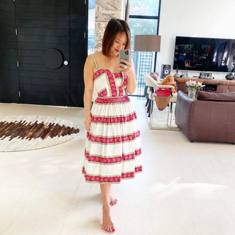 Wunderschönes 50Er Jahre Rotes Blumen Band Sommerkleid von VINTAGEVAVAVOOMZ