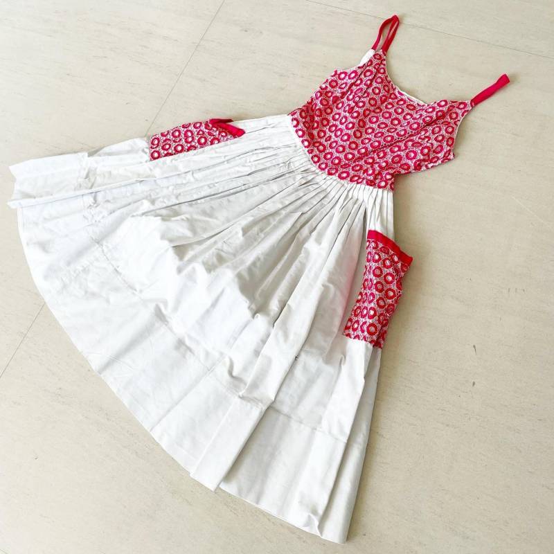 Wunderschönes Rot-Weißes Sommerkleid von VINTAGEVAVAVOOMZ