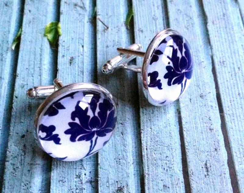 Manschettenknöpfe Delfter Blau Holland von VINTAGEvanZolder