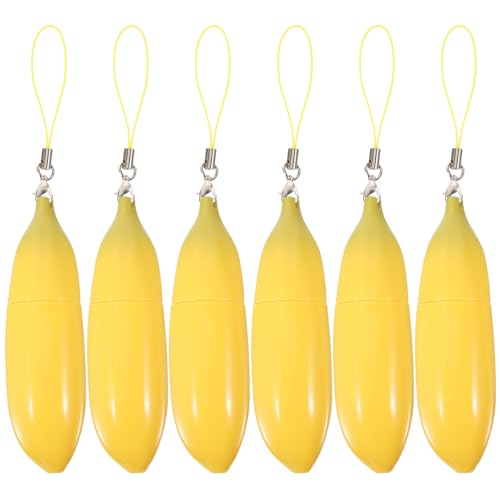 VINTORKY 1 Satz Leere Lippenbalsam Flaschen Banane Form Lippenpflege Röhrchen Lip Gloss Behälter Für Diy Für Reisen Praktisch Und Leicht 6 Stück von VINTORKY