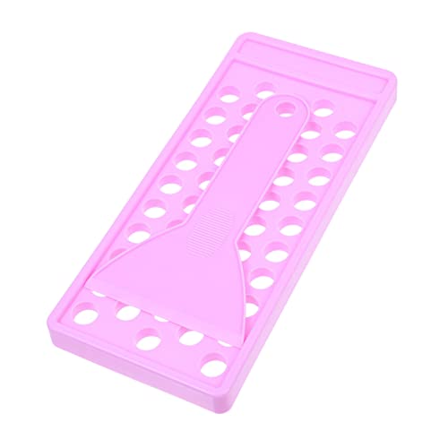 VINTORKY 1 Satz Lippenstifttubenform Tablett Füllung Versuchen Lippenstift-mischgerät Lipgloss-schale Aufkleber Befeuchten Lippe Schläft Wimpernlift-set Maske Papierröhrchen Plastik Violett von VINTORKY