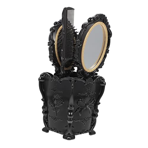 VINTORKY Make-up-spiegel-kamm-set – Statisches Haarbürsten-set Haar-styling-werkzeug für Damen Spiegel für Gesicht Lippenstift-check von VINTORKY