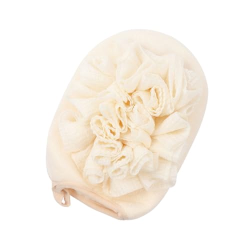 VINTORKY 1 Stück Badeblume Puff Luffa mit Saugnapf Methode Körperwäsche Duschbürste für den Körper exfoliating sponge relaxliege Badezimmerversorgung Badezimmer-Duschkugel Handtuch Beige von VINTORKY