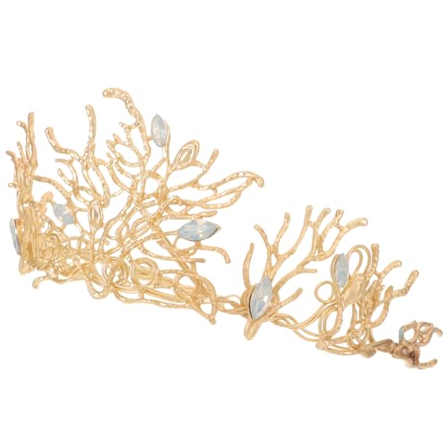VINTORKY 1 Stück Barocke Hochzeitskrone für Damen Tiara Opalisierten Akzenten Perfektes Haaraccessoire für Braut Hochzeitsfeier und Besondere Anlässe von VINTORKY