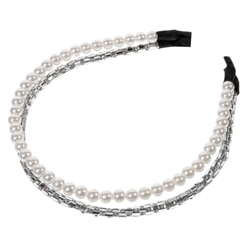 VINTORKY Zarte Strass Stirnbänder für Frauen Doppelte Reihe Haarschmuck für Mädchen Haaraccessoire für Partys und Alltag von VINTORKY