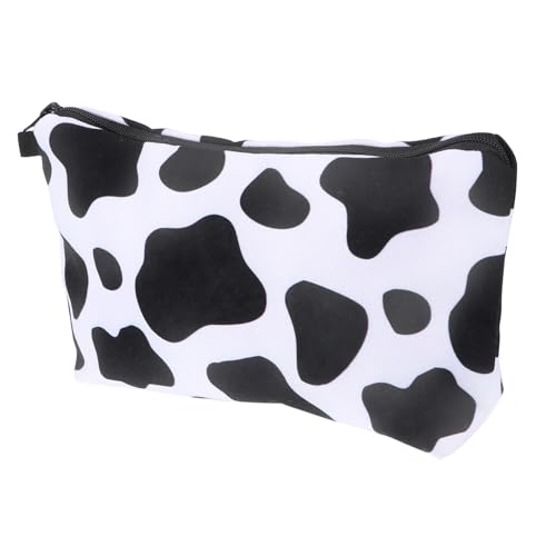VINTORKY 1 Stück Druck Kuhmuster Kosmetiktasche Damen Tragbare Aufbewahrungstasche für Make Up und Toilettenartikel für Reisen und Täglichen Gebrauch Hochwertige Make Up Aufbewahrung mit von VINTORKY
