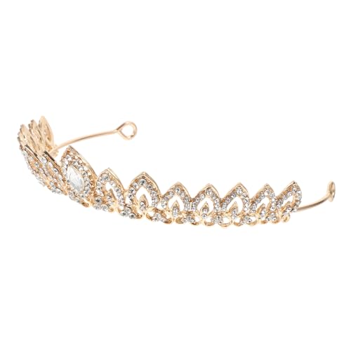 VINTORKY 1 Stück Glitzernde Krone für Hochzeit Tiara Headdress Brautkrone mit Kristallen für Partys Abschlussball und Festliche Anlässe von VINTORKY