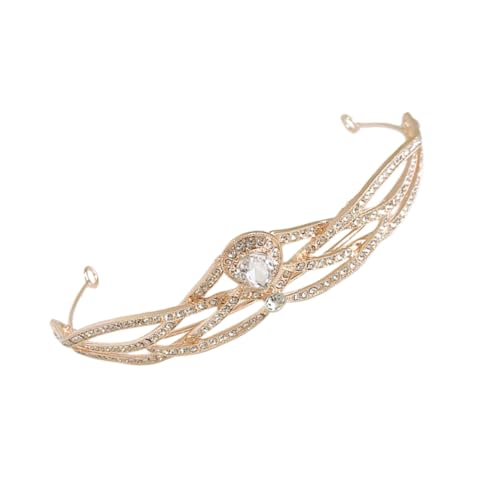 VINTORKY 1 Stück Glitzernde Rhinestone Hochzeit Krone Braut Haarschmuck Tiara für Besondere Anlässe Vielseitig Einsetzbar für Hochzeiten Cosplay und Feiern von VINTORKY