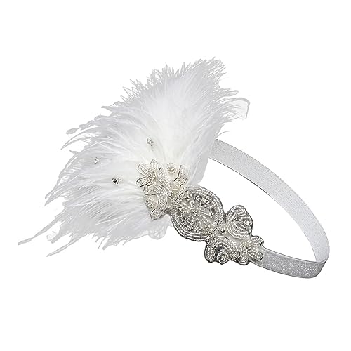 VINTORKY 1 Stück Haarband aus Weißen Federn Dekoratives Stirnband für Partys Hochzeiten und Tänze Einzigartiger Kopfschmuck Vielseitig Kombinierbar Rutschfest und VINTORKY 1 Stück Haarband aus Weißen Federn Dekoratives Stirnband für Partys Hochzeiten und Tänze Einzigartiger Kopfschmuck Vielseitig Kombinierbar Rutschfest und von VINTORKY