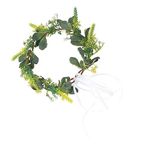 VINTORKY 1 Stück Imitation Flower Wreath Hairband für Damen Handgemachte Simulation für Strandurlaub Hochzeiten Partys und Besondere Anlässe Gelb von VINTORKY