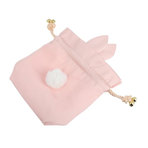 VINTORKY 1 Stück Kordelzug Kosmetiktasche aus Seide mit Niedlichem Hasen Design Perfekter Makeup Organizer für Zuhause Reisen und Mehr für Damen und Ihre Beauty Produkte von VINTORKY