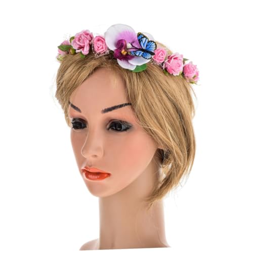 VINTORKY 1 Stück Künstlicher Blumenkranz Haarschmuck mit Rattan Design für Hochzeiten Partys Karneval und Fotoshootings Leicht und Bequem für Bräute und Cosplay von VINTORKY