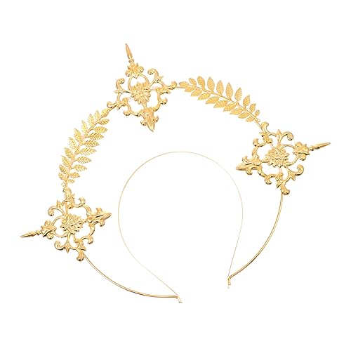 VINTORKY Goldenes Haardekor-stirnband Leichtes Accessoire Für Mädchen Im Retro-stil Kopfschmuck-requisite von VINTORKY