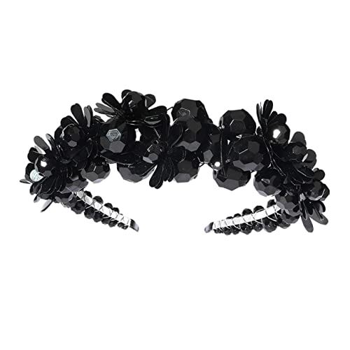 VINTORKY 1 Stück Perlenstirnband haarschmuck graceling hochzeitstruhe haaraccessoires nupsis Stirnbänder Erwachsene Haarband Mädchen charmanter Haarreihe Haarversorgung Legierung Black von VINTORKY