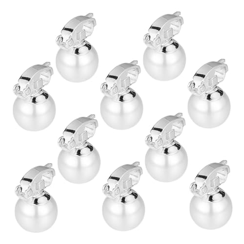 VINTORKY 10 Stück Haarnadel Perlen-ohrclips Ohrring Aus Kunstperlen Perlenohrringe Zum Anclipsen Perlenohrclips Für Damen Clip-on-perlenohrringe Für Frauen Metall Silver VINTORKY 10 Stück Haarnadel Perlen-ohrclips Ohrring Aus Kunstperlen Perlenohrringe Zum Anclipsen Perlenohrclips Für Damen Clip-on-perlenohrringe Für Frauen Metall Silver von VINTORKY