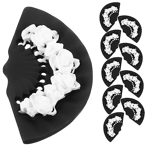VINTORKY 10 Stück Teiliges Acryl mit Reliefartigen Fächeranhängern Vielseitige DIY Dekoration für Haarschmuck Handyzubehör und Bastelbedarf Kleine Vintage Ornament Accessoires für Kreative von VINTORKY
