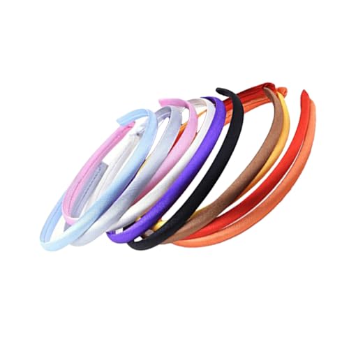 VINTORKY 10 Stück Teiliges Satin Stirnband Breit Flexible Haarbänder für Damen Mädchen Glatte Stoffoberfläche Elegant Farblich Sortiert Einheitsgröße Bequem und Vielseitig Zufällige Farbe von VINTORKY