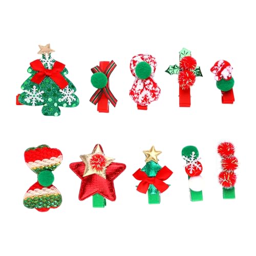 VINTORKY 10 Stück Weihnachts Haarspangen Für Kinder Weihnachtsschleifen Clip Party Haar Accessoires Weihnachts Haarspangen Weihnachts Haarspangen Mädchen Haar Accessoires Weihnachts von VINTORKY