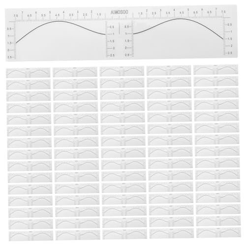 VINTORKY 100 Stück Einweg Augenbrauen Aufkleber mit Starkem Haftkleber Präzises Mess und Formwerkzeug für Augenbrauenkonturierung Einfach zu Verwenden für und Professionelles Make Up von VINTORKY