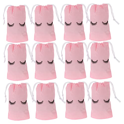 VINTORKY 100 Stück Eyelash Drawstring Bags Kosmetikaufbewahrungstaschen Tragbare Make Up Organizer für Schule Reisen Party Wiederverwendbar von VINTORKY