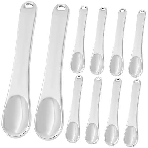 VINTORKY 10St Kosmetiklöffel aus Metall Patch Gesichtsmaske aus Migräne-Maske Diffusor Masken sahnelöffel creatin scoop metallspachtel spachtel make-up Lotionsschaufel Legierung Silver von VINTORKY