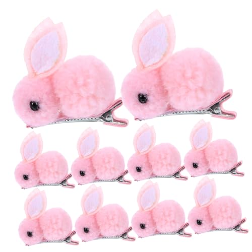 VINTORKY 10St Plüsch Kaninchen Haars pange ostern haarschmuck hair accessories for girls -Plüschhasen-Haarspangen Haarspangen für Mädchen Haar Klammern Haarklammer Häschen Haarspangen von VINTORKY