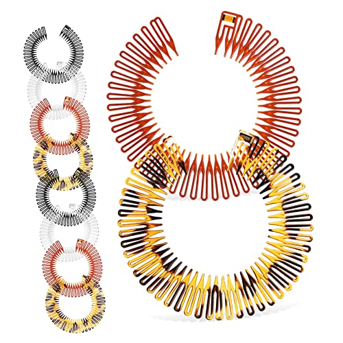 VINTORKY 10 Stück Dehnbare Stretch Haarkämme für Mädchen und Flexibles Haarband Zubehör in Zufälliger Farbe Haar Accessoires von VINTORKY