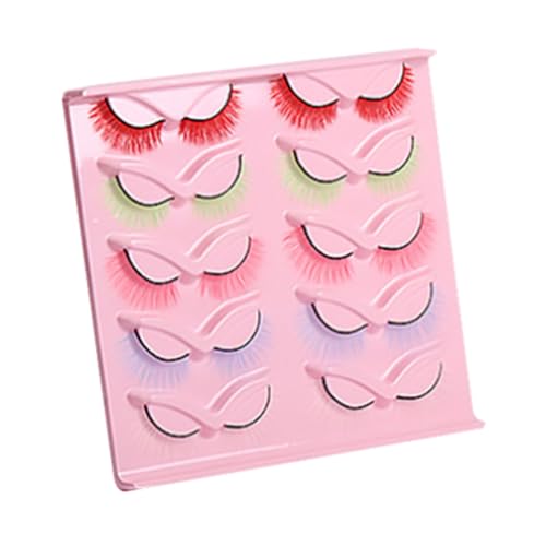 VINTORKY 10paare Bunte Falsche Wimpern Für Cosplay Leicht Bequem Und Anpassbar Makeup-zubehör Für Partys Und Auftritte Für Frauen Und Mädchen von VINTORKY