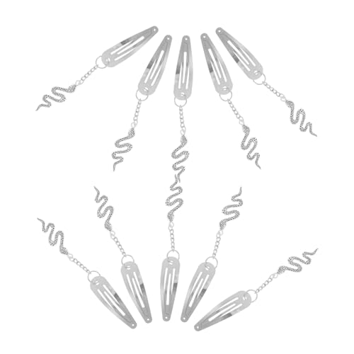 VINTORKY 10stücke Dekorative Haarspangen Für Mädchen Clips Für Frisuren Haarspangen Für Metallclips Für Dickes Haar Haarschmuck Mit Kette Für Partys Mit Anhänger Zum Stylen von VINTORKY